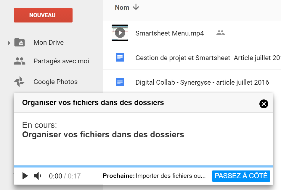 Organiser vos fichiers Google drive