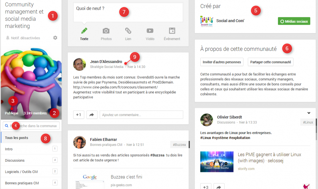 Communauté Google + et fonctionnement