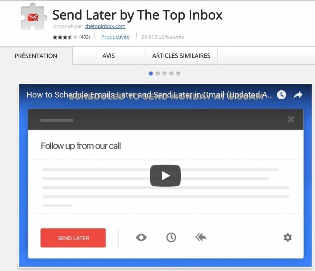 Gmail au profit de notre productivité individuelle - Send Later