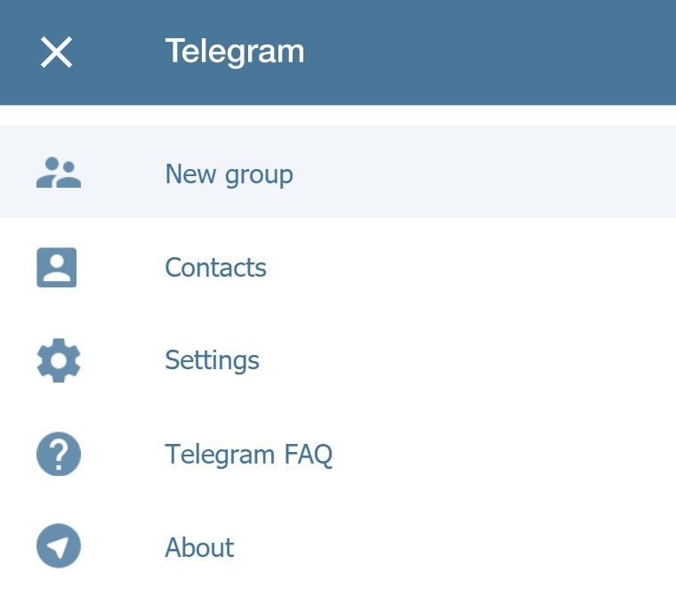 Telegram nouveau groupe